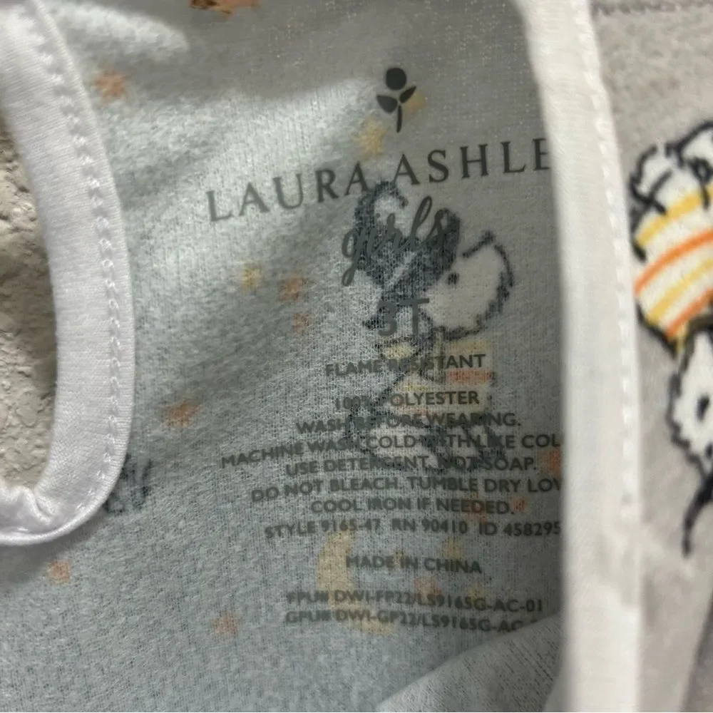 Laura Ashley Dog Halloween Print Grey Nightgown NWT 3T
